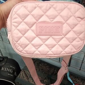 PINK Victoria's Secret Light Pink Quilted Kids Bag